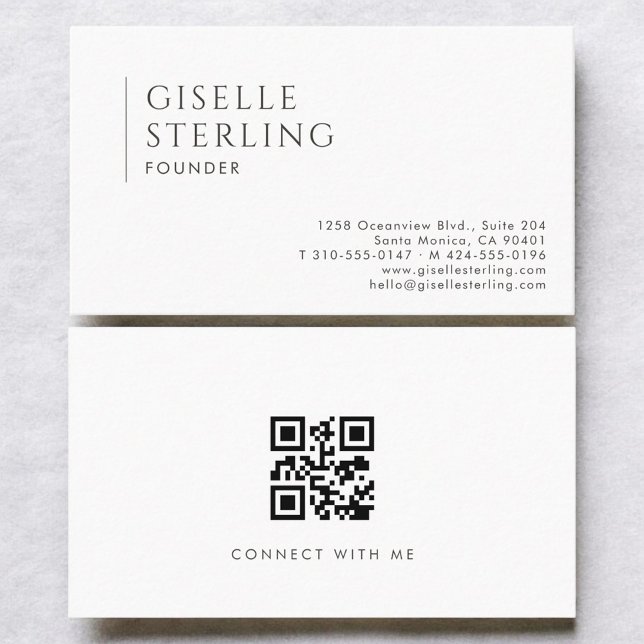 Gründer Modernes professionelles QR-Code Visitenkarte (Von Creator hochgeladen)