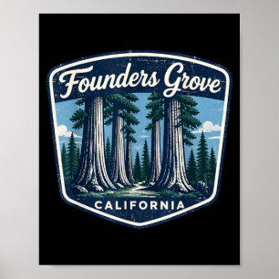 Gründerhain kalifornische Redwoods Naturwald Poster