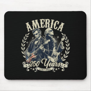 Gründervater der USA Abe Lincoln spielt Gitarre Mousepad