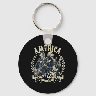 Gründervater der USA Abe Lincoln spielt Gitarre Schlüsselanhänger