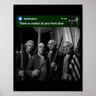 Gründerväter Humor Es gibt Bewegung vorne Poster