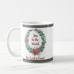 Grundfarbenkrau Weihnachtsfeiertag Kaffeetasse
