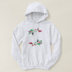 Grundierter Sweatshirt Wein mit Rose