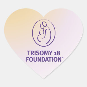 Grundlagen-Logo des Trisomy-18 - Herz-Aufkleber