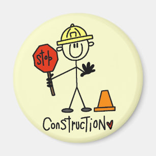 Grundlegende Bau-T-Shirts und Geschenke Magnet