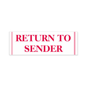 Grundlegende Briefmarke "RÜCKKEHR AN SENDER" Permastempel
