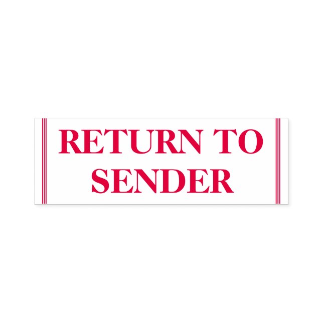Grundlegende Briefmarke "RÜCKKEHR AN SENDER" Permastempel (Design)