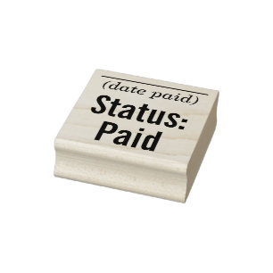 Grundlegende Briefmarke "Status: Bezahlung" Gummistempel