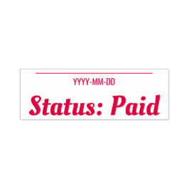 Grundlegende Briefmarke "Status: Bezahlung" Permastempel