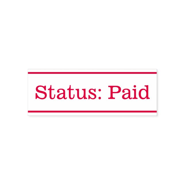 Grundlegende Briefmarke "Status: Bezahlung" Permastempel (Design)
