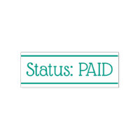 Grundlegende Briefmarke "Status: PAID" aus Kautsch