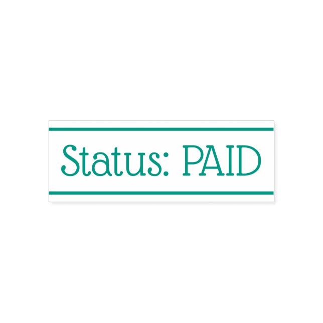 Grundlegende Briefmarke "Status: PAID" aus Kautsch Permastempel (Design)