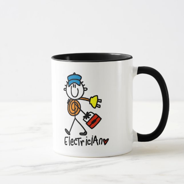 Grundlegende Elektriker-T-Shirts und Geschenke Tasse (Rechts)