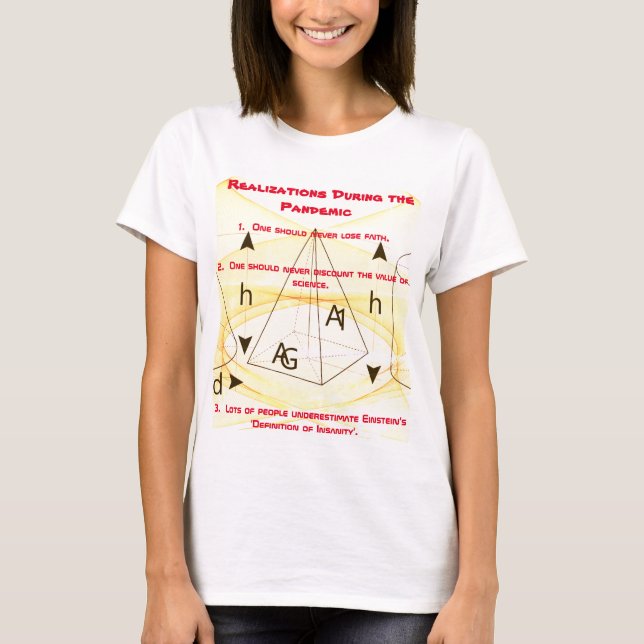 Grundlegende "Erkenntnis während einer Pandemie" T-Shirt (Vorderseite)