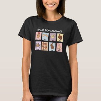 Grundlegende Gebärdensprache Sprachpathologie AAC  T-Shirt