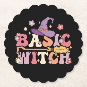 Grundlegende Hexe Halloween Hexe Groovy Halloween Untersetzer