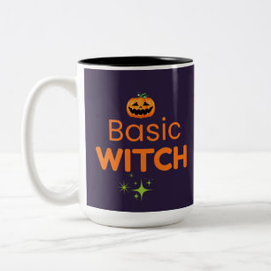 Grundlegende Hexe Lustiges Halloween-Design Zweifarbige Tasse