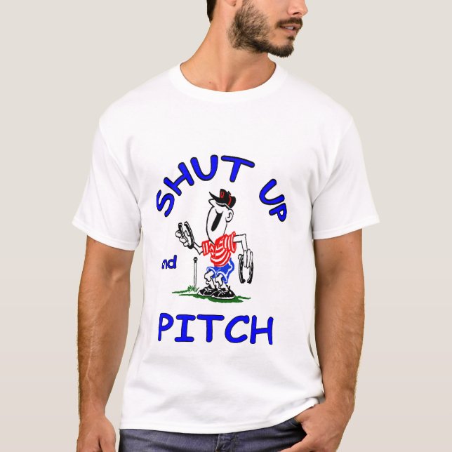 Grundlegende Hufeisen "schlossen eine Neigungs-" T-Shirt (Vorderseite)