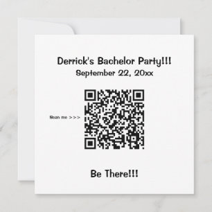 Grundlegende Junggesellenabschied-Einladung mit QR Einladung