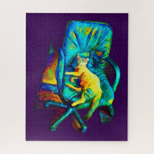GRUNDLEGENDE KUNST EINER KATZFARBE