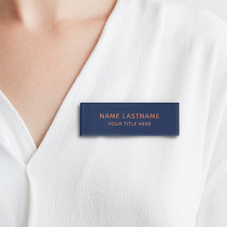 Grundlegende Minimalistische, moderne Navy Blue Ti Namenschild