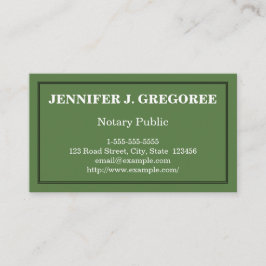 Grundlegende Notars-Visitenkarte Visitenkarte