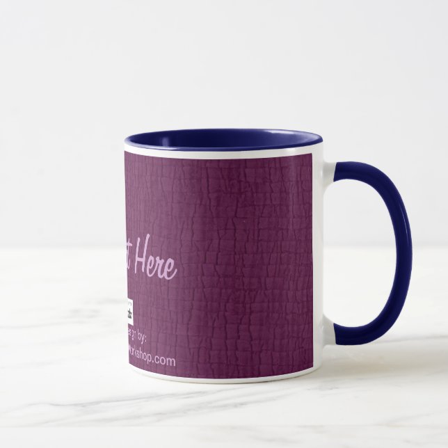 Grundlegende Pflaume, Ihr Text hier Tasse (Rechts)