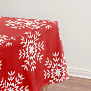 Grundlegende rotes und weißes tischdecke