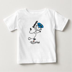 Grundlegende Stockfigur Polizeibeamter Baby T-shirt