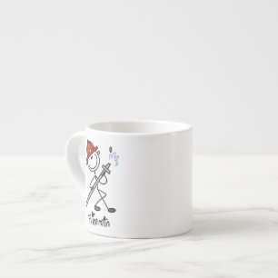 Grundlegende Strichmännchen-Feuerwehrmann-T - Espressotasse