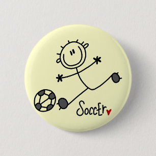 Grundlegende Strichmännchen-Fußball-T - Shirts u Button