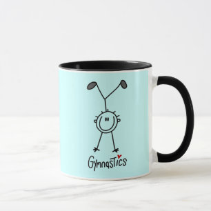 Grundlegende Strichmännchen-Gymnastik-T-Shirts un Tasse