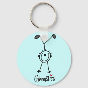 Grundlegende Strichmännchen-Gymnastik-T-Shirts und Schlüsselanhänger