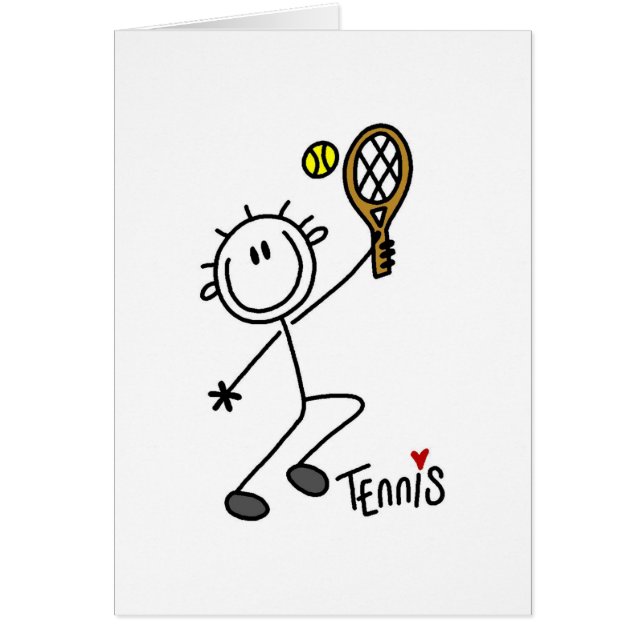 Grundlegende Strichmännchen-Tennis-T-Shirts und (Vorne)