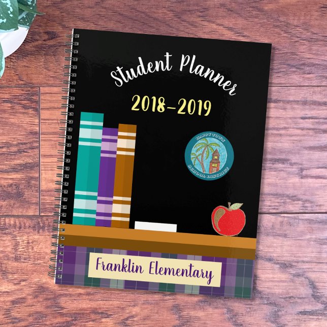 Grundlegende Studentenplaner mit Distriktlogo Planer (Elementary school planner with school district seal . )
