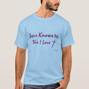 Grundlegende-t, helle Unisexfarben: "Jesus kennt T-Shirt
