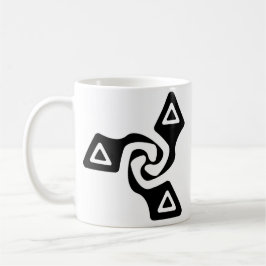 Grundlegende Tri Pfeile (Schwarzes) Kaffeetasse