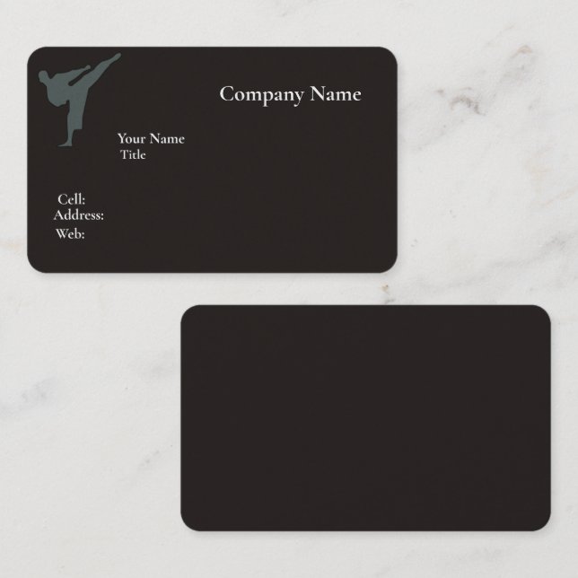 Grundlegende weiße Vorlage Business Card mit blaue Visitenkarte (Vorne/Hinten)