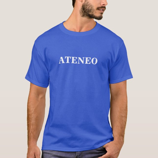 Grundlegender blauer Ateneo T - Shirt (Vorderseite)