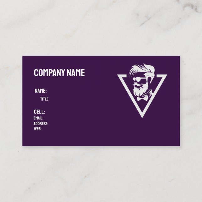 GRUNDLEGENDER BUSINESS CARD-Friseur Visitenkarte (Vorderseite)