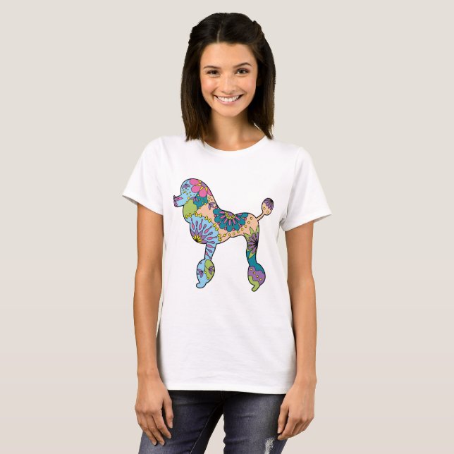 Grundlegender der T - Shirt-Pudel der Frauen T-Shirt (Vorne ganz)