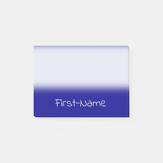 Grundlegender dunkelblauer Hintergrund und Post-it Klebezettel (Vorderseite)