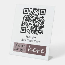 Grundlegender Geschäfts- QR-Code-Scan-Podest-Schil
