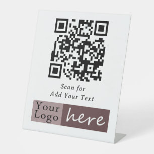 Grundlegender Geschäfts- QR-Code-Scan-Podest-Schil Sockelschild