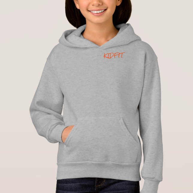Grundlegender Hoodie des Mädchens Zip (Vorderseite)