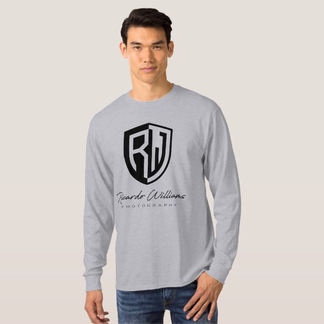 Grundlegender langer die Hülsen-T - Shirt der (Vorne ganz)