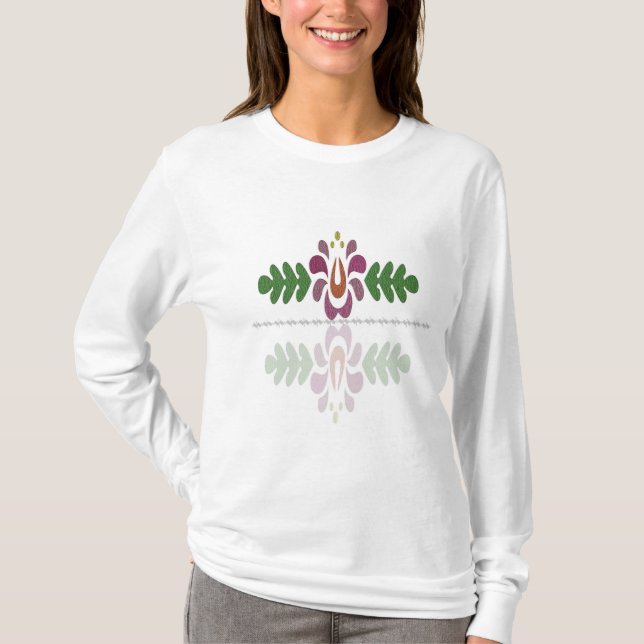 Grundlegender langer die Hülsen-T - Shirt der (Vorderseite)