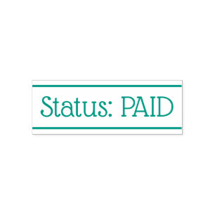 Grundlegender "Status: ZAHLENDE" GummiBriefmarke Permastempel