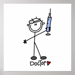 Grundlegender Strichmännchen-Doktor Poster