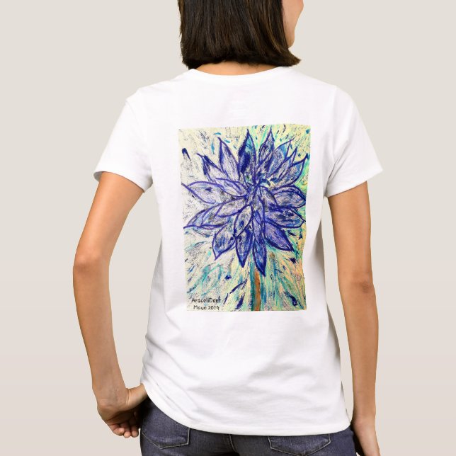 Grundlegender T - Shirt für Frauen Selten Blue Dal (Rückseite)